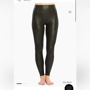 Spanx Faux Leather Moto Leggings